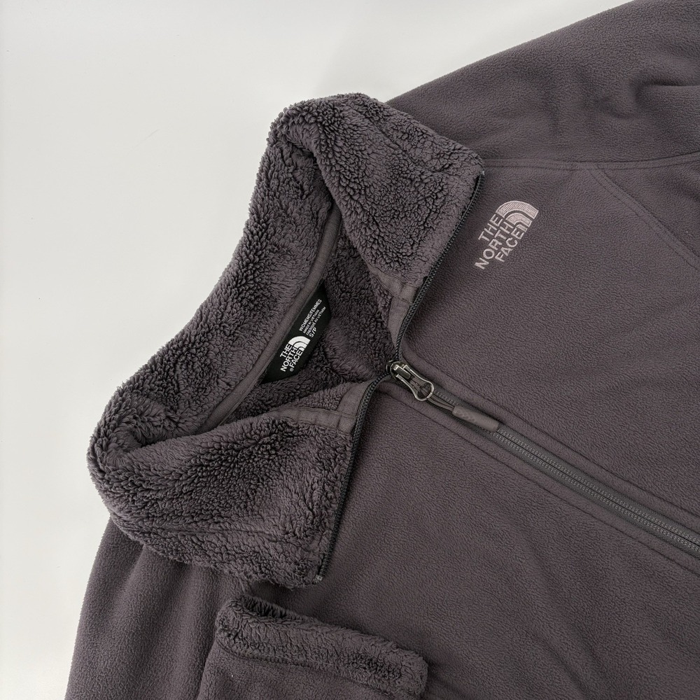 Womens The North Face‎ Fleece Soft Lined Full Zip Jacket Small Gray